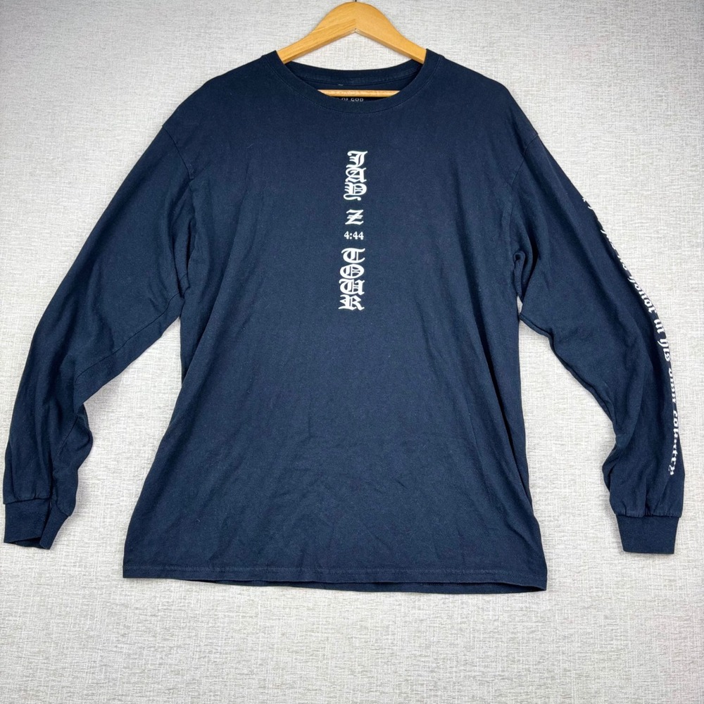 Fear of God Jay Z 4:44 Tour Long Sleeve T-Shirt Black Los Angeles Forum Large